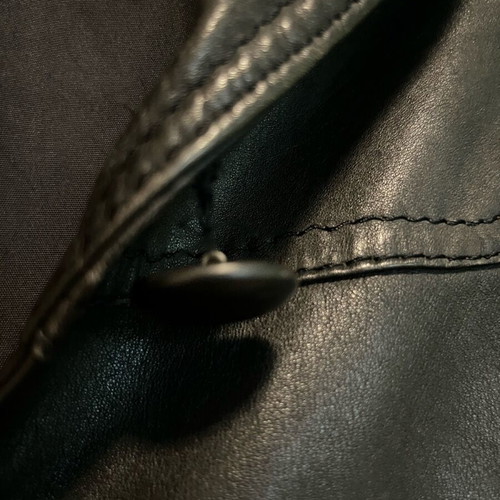 Vintage leather coat used, black, size S/M