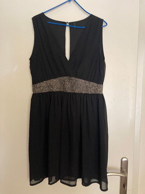 Benetton evening dress new, black with beads