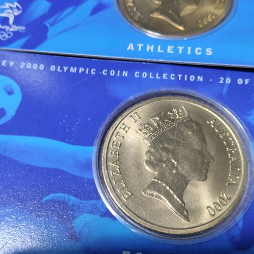 5 Dollar Coins Sydney 2000 Olympic Games new, pack of 4