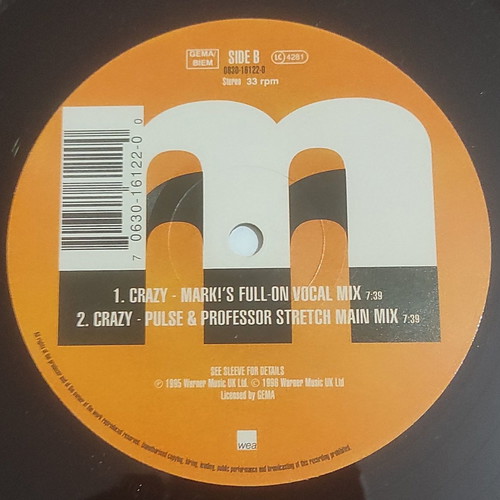 Mark Morrison Crazy vinyl used, Hip-Hop
