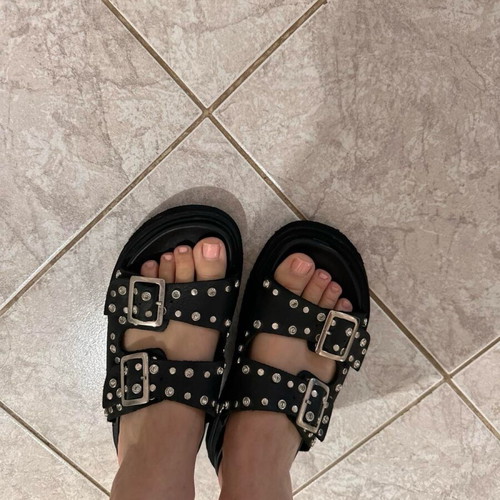 Exe women's black platform sandals size 38