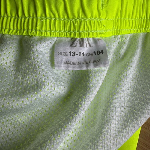 Zara kids/teens swimwear yellow fluorescent, new, size 13/14