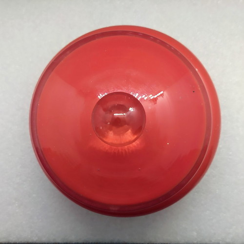 Vintage red glass fondantière from the 1950s like new