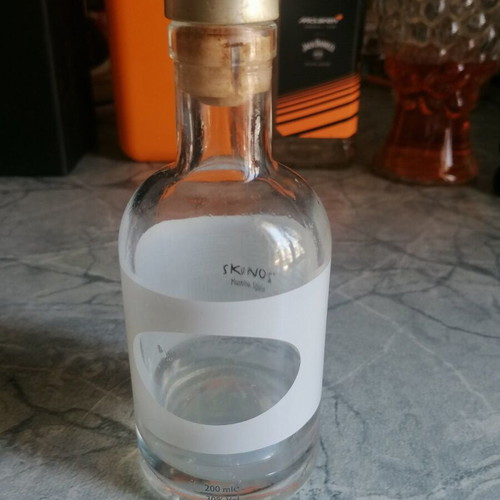 Decorative empty Skinos mastiha bottle used