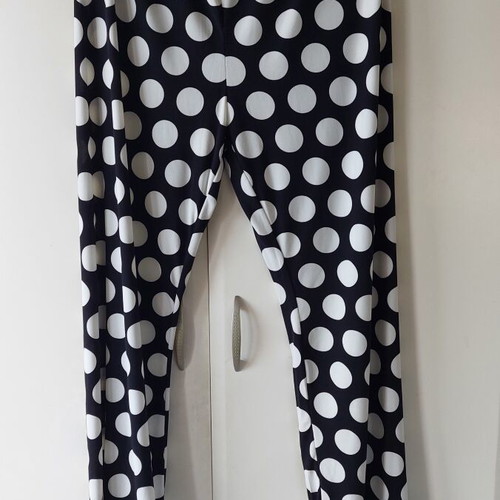 Pantelona black and white polka dot, new, one size
