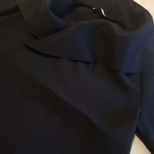 Dark blue manto coat new with multifunctional collar and belt