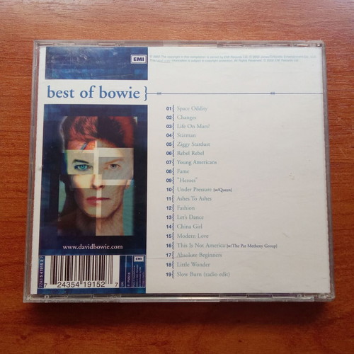 David Bowie Best Of CD used, 1980s 1990s collection