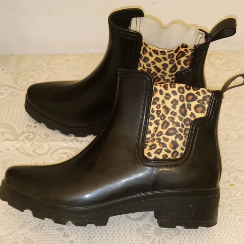 A-Cold-Wall black boots with leopard details, size 40