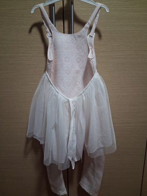 One-piece suit Two In A Castle like new, baby pink and white, size 92 cm