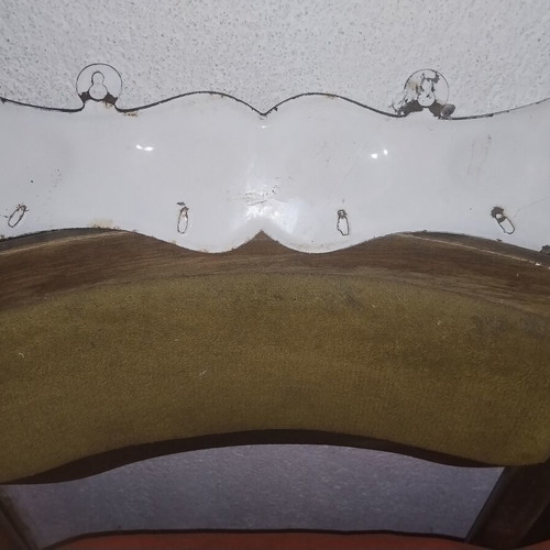 Vintage retro authentic enameled wall towel rack from 1950s