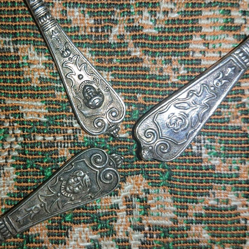 Victorian spoons used with high relief from 19th century