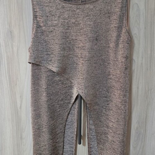 Bershka blouse with shimmer like new, beige, size S