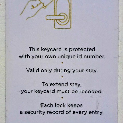 Electra hotel key used