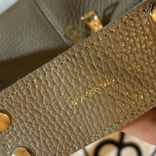 Bonendis leather handbag new, beige