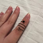 Handmade adjustable ring used, black
