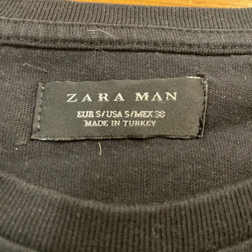 Zara short-sleeve shirt used, size S, black