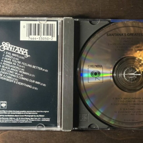 Santana's Greatest Hits CD like new, Latin genre compilation