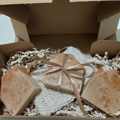Handmade soap with honey and oats 100% natural gift set