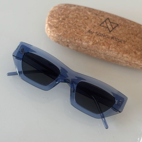 AV Sunglasses rectangular sunglasses new, transparent purple/blue