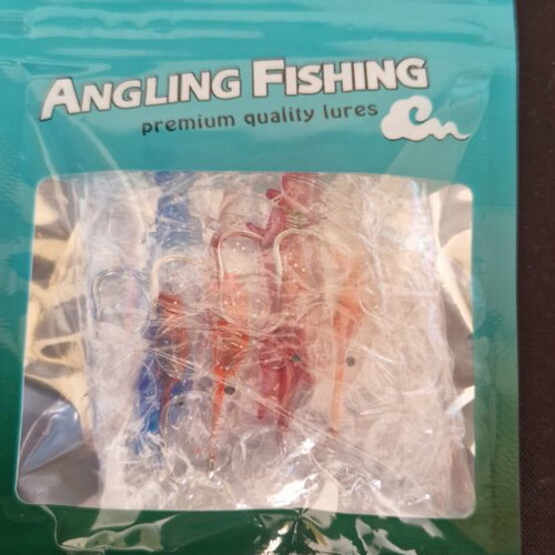 Fishing Shrimp Lures Set of 4 New with Hooks