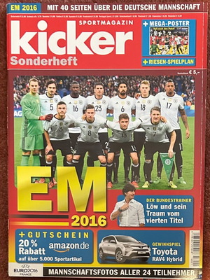 Kicker αφιέρωμα Euro 2016 με γιγαντοαφίσα εθνικής Γερμανίας σαν καινούργιο