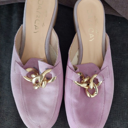 Sante moccasins used, leather purple, size 38