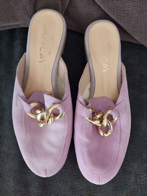 Sante moccasins used, leather purple, size 38