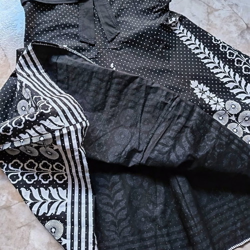 Summer dress made in Italy new, cotton, black and white