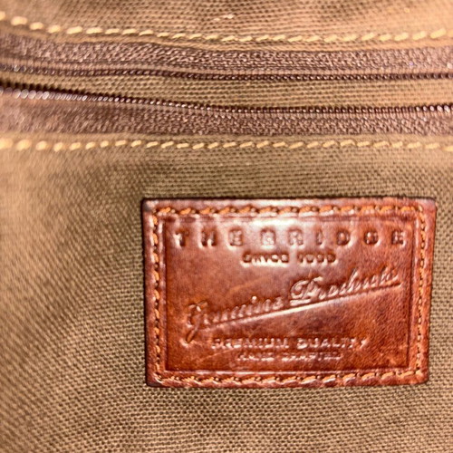 The Bridge shoulder bag used, brown leather unisex