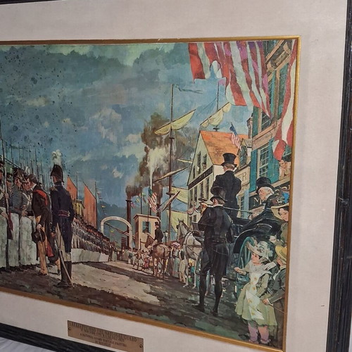 Ken Riley Lafayette and the National Guard canvas print used