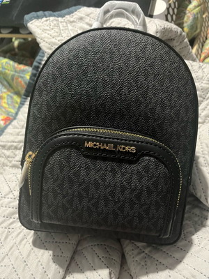 Michael Kors Extra-Small Signature Logo backpack like new, black