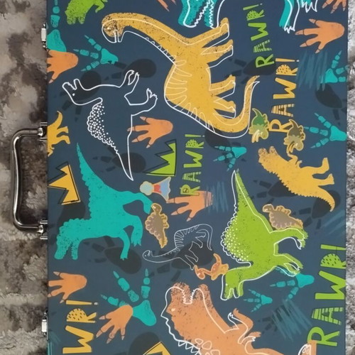 Painting set with case and drawing pad used
