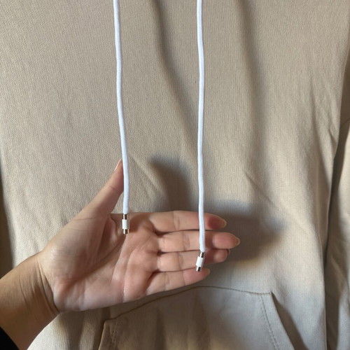 Long beige sweatshirt with unique sleeves new, size L