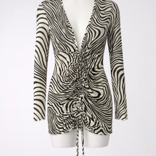 Monokini swimsuit and mesh beach dress set new, black and white