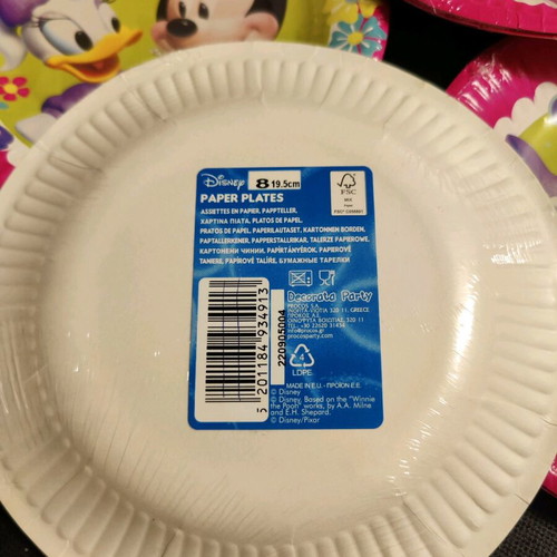 Minnie Daisy party plates set 32 pcs new, paper 19.5 cm
