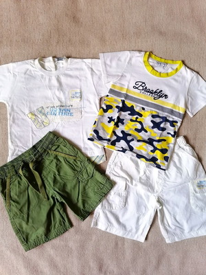 Marasil set of 2 shorts and 2 t-shirts for boy 2-3 years like new