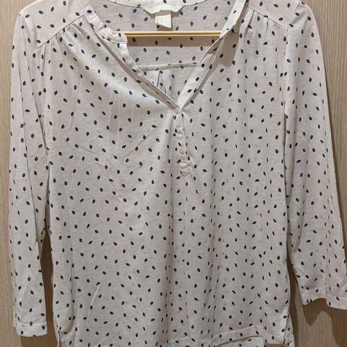 H&M blouse size M, like new, light fabric with blue pattern