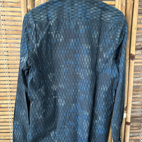 Garcia Fine Cotton Patterned Shirt Size M, blue