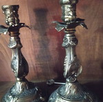 Candlesticks old solid brass like new