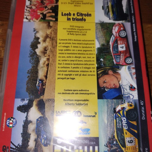 Loeb e Citroen in Trionfo Rally Sprint DVD new 2005