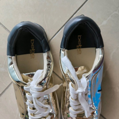 Bebe sport athletic shoes like new, size 40, black and gold
