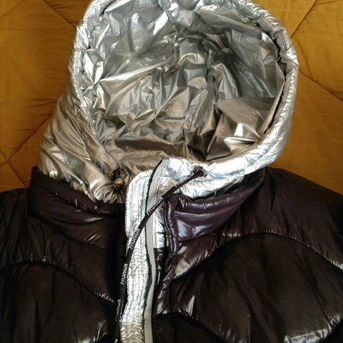 Long women's jacket used, size M, black