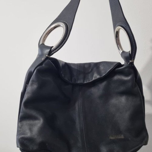 Saint Clair Paris shoulder leather bag used, black
