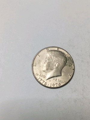Half dollar coin 1976 used