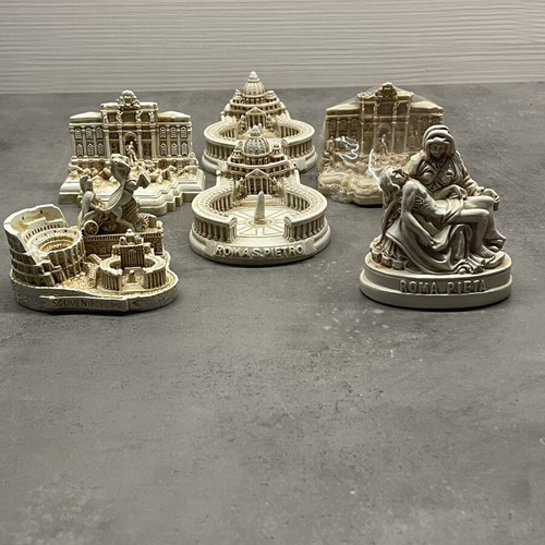 Rome souvenir sculptures, set of 5
