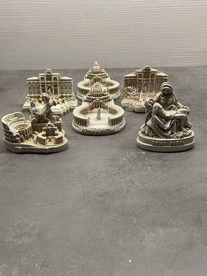 Rome souvenir sculptures, set of 5