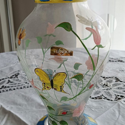 Lenox vase used, hand-painted