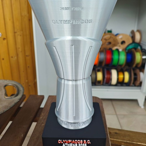 3D Printed Euroleague Olympiacos Trophy Athens 2026 Silk PLA