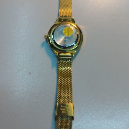 Urren gold wristwatch, 30 mm, adjustable strap