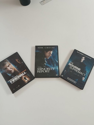 Action thriller DVD set Firewall, Minority Report, The Bourne Supremacy like new